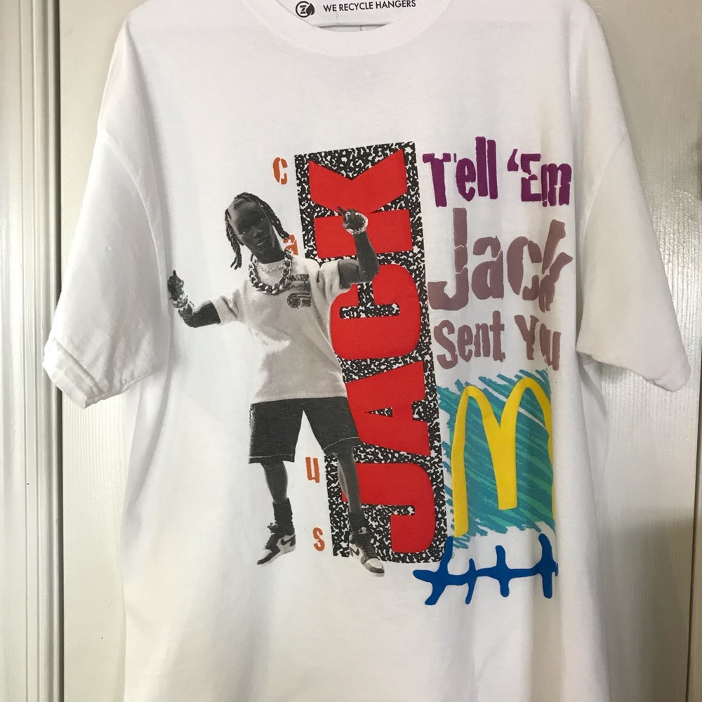 TRAVIS SCOTT CACTUS JACK X MCDONALD’S JACK SMILE T-SHIRT WHITE LIMITED EDITION